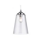 Firstlight Seville Pendant, Chrome with Clear Glass 60W E27 3728CH