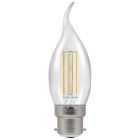 Crompton LED Filament Bent Tip Candle Bulb 5W (40W) BC B22 Warm White Dimmable