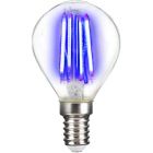 LightMe LED Blue Coloured Filament Golf Ball 4W SES E14 Light Bulb