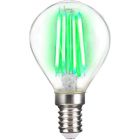 LightMe LED Green Coloured Filament Golf Ball 4W SES E14 Light Bulb