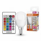Osram LED Golf Ball 4.2W E14 Opal RGBW Remote Controlled Dimmable Light Bulb