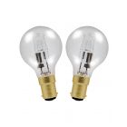 2-Pack of Energizer 33W (40W) SBC B15 Eco Halogen Golf Ball Bulbs, Warm White 2700K Dimmable
