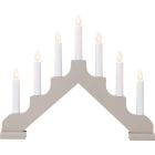Wooden Candle Bridge Arch 7-Light - White/Grey (3W 34V)