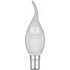 60W 240V Pearl Matt SBC B15 Dimmable Flame Bent Tip Candelux Candle Light Bulb