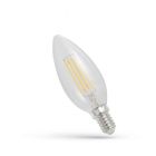 LED Filament Clear Candle Lamp 4W = 40W SES/E14, Cool White 460lm