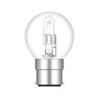 Luxram 42W=55W BC/B22 630lm Round Clear 45mm Light Bulb, Dimmable, Warm White