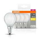 3x Osram LED Filament Round Golf Ball 4W = 40W SES/E14 Warm White 470lm