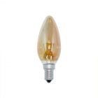 Sylvania 40W 230V SES E14 Gold Lustred Decor 35mm Candle Light Bulb