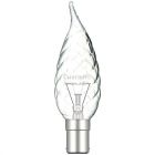 Luxram 40w 240v SBC B15 Clear Candelux Flame Bent Tip Twisted Candle Light Bulb