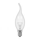 Luxram 40W 240V SES/E14 Clear Flared Flame Bent Tip Candelux Candle Light Bulb
