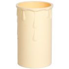 Cream 37 x 70 mm Candle Drip Plastic Cover