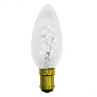Tibelec 40W 230V SBC B15 Dimmable Warm White Twisted Clear Candle Light Bulb