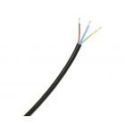 2183Y 3 Core 0.5mm Black Flex Cable