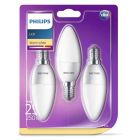 3 Pack Philips LED 4W = 25W SES/E14 Opal White Candle Lamps, Warm White