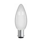 40W 35mm Opal Candle Lamp 230-240V SBC B15 2700K Warm White