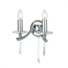 Firstlight 4237CH Iris Chrome Double Wall Light (Switched)