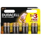 8x Duracell Plus Power AA Alkaline Batteries 1.5V MN1500 LR6 Long Life Exp.2028