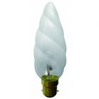 50mm Large Twisted Frosted Candle 30W = 40W 240V Eco Halogen Girard Sudron