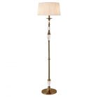 Interiors 1900 LX123SHW-70249 New Classics Polina Antique Brass Floor Lamp & Beige Shade