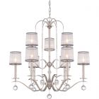 Quoizel QZ/WHITNEY9 Whitney Imperial Silver 9 Light Two Tier Chandelier Light