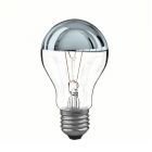 Crown Silver Mirror Top Light Bulb 60W 230V ES E27 GLS A55 Dimmable