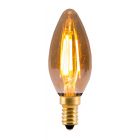 BELL 01433 4W LED Vintage Candle - SES, Amber, 2000K - Warm White