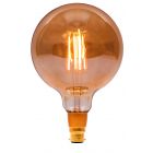 BELL 01471 4W BC/B22 LED Vintage 125mm Globe Dimmable Lamp - Amber, 2000K - Warm White