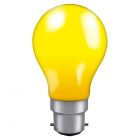 Crompton 60W 240V BC B22 Yellow Coloured GLS Light Bulb