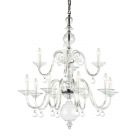 Impex Lighting CB301161/8+4/CH Padova 12 Light Clear And Chrome Glass Celiling Pendant Light