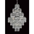Impex Lighting CF03220/08/CH New York 8 Light Chrome Crystal Tiered Ceiling Chandelier Light