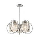 Impex Lighting CF1703/05/CH Talin 5 Light Polished Chrome And Crystal Dual Mount Ceiling Light
