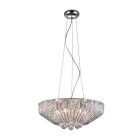 Impex Lighting CFH508052/06/CH Carlo 6 Light Polished Chrome And Crystal Pendant Ceiling Light