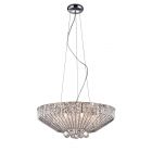 Impex Lighting CFH508052/07/CH Carlo 7 Light Polished Chrome And Crystal Pendant Ceiling Light