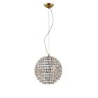 Impex Lighting CFH608241/S/G Nord 4 Light Gold And Crystal Pendant Ceiling Light