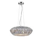 Impex Lighting LED1705/05/CH Armel 5 Light Polished Chrome And Crystal Pendant Ceiling Light