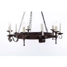 Impex Lighting SMRR00005C/A Refectory 5 Light Aged Pendant Ceiling Light