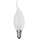 Bent Tip 40W 240V SES/E14 White Satin Candelux Dimmable Light Bulb