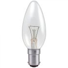 60W 35mm Clear Candle Lamp 230-240V SBC B15 2700K Warm White