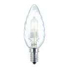Philips Eco Halogen 18W 240V SES/E14 35mm Twisted Clear Candle