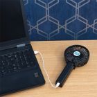 Prem-I-Air 4" USB Mini Foldable Fan - Black With Handy Torch