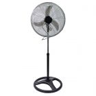 Prem-I-Air 18"(49 cm) Black/Silver Oscillating Pedestal HV Fan with 3 Speed Settings and Extra Weighted Base for Stability
