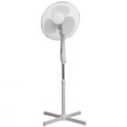 16" / 40 cm Pedestal White Fan with Remote Control and Timer - Oscillating and Height Adjustable 3-Speed