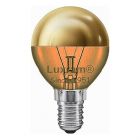 Luxram 40W 240V SES/E14 Mirror Gold Crown Top Golf Ball Round 45mm