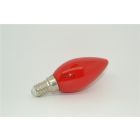 LED Filament Energy Saving SES E14 240v Red Opaque Candle Lamp