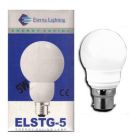 Eterna 5W 240V BC B22 Compact Fluorescent Energy Saver Round Bulb, Warm White 2700K