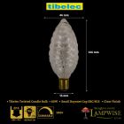 Tibelec 60W SBC B15 46mm Twisted Large Clear Candle
