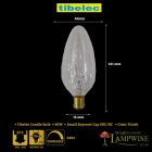 Tibelec 60W SBC B15 45mm Large Clear Candle Light Bulb, Dimmable 2700K