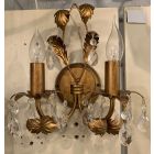 DAR Lighting Versailles French Gold Finish Double Wall Light