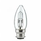 Luminizer 28W = 34W BC/B22 Clear Candle Halogen Lamp - Warm White / Dimmable