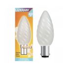 Luxram 40W 240V SBC B15 Dimmable Twisted Matt Pearl Candle Light Bulb
